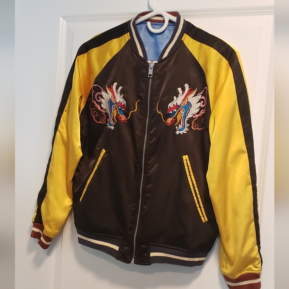 Diesel Souvenir Jacket Medium Embroidered Satin - Picture 2 of 4